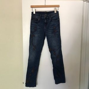 Anthropologie embroidered jeans